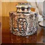 S01. Repousse silverplate box. 